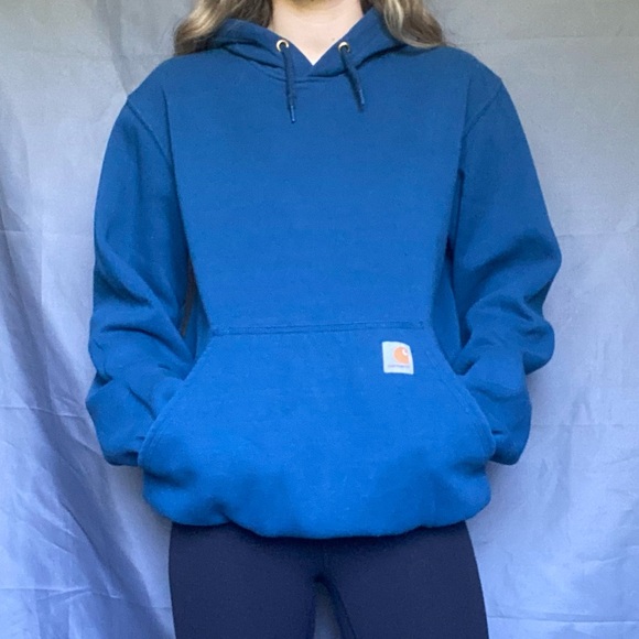 Carhartt Classic Small Blue Original Fit Sweatshirt Hoodie - Picture 6 of 8